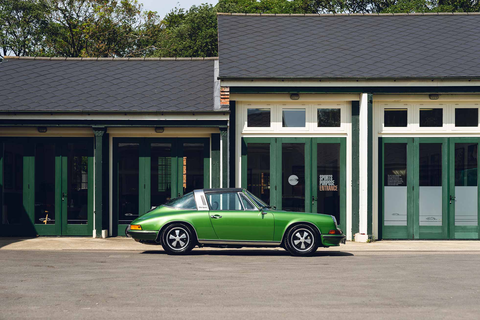 For sale 1973 Porsche 911S Targa. Sports Purpose Porsche Specialists. Bicester Heritage