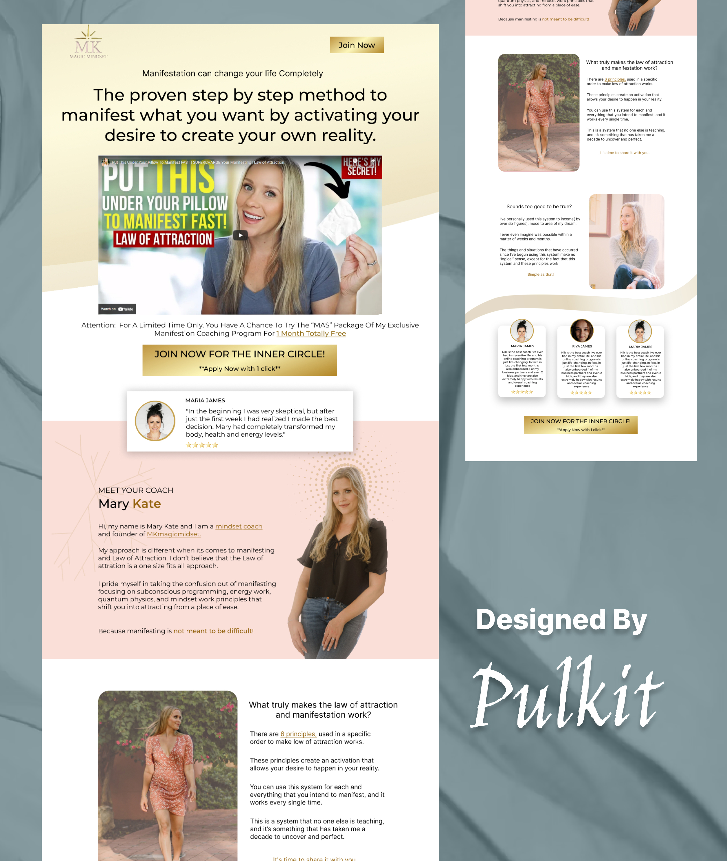 A mockup of a project