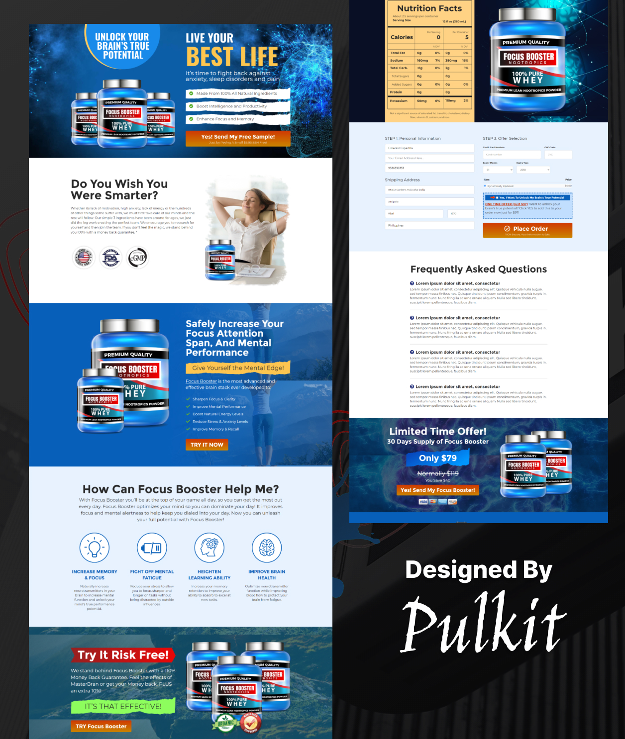 A mockup of a project