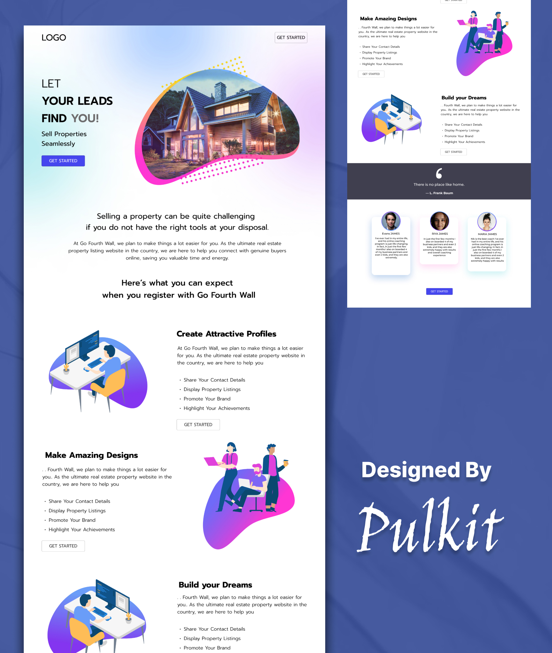 A mockup of a project