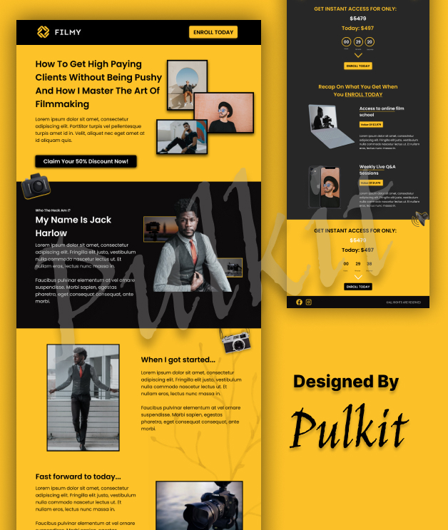 A mockup of a project