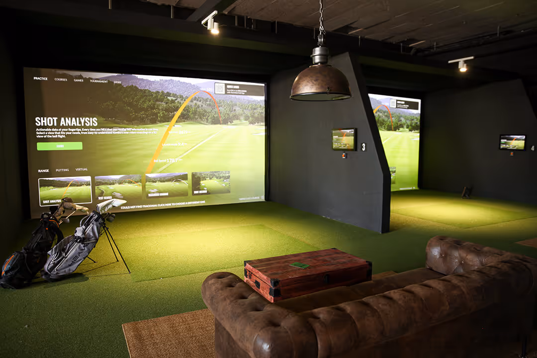 swiss golf lounge horgen trackman anlage