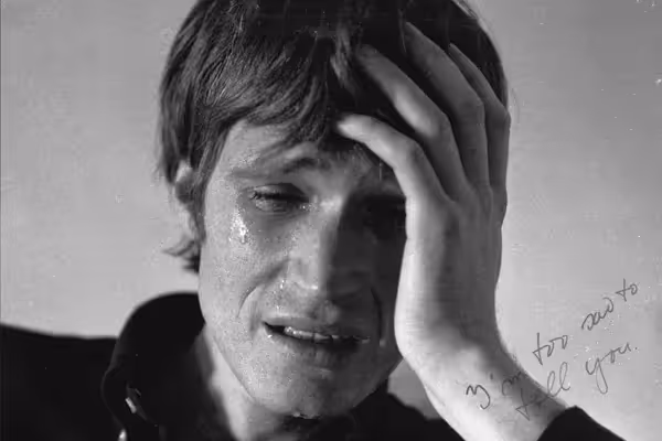 A man crying