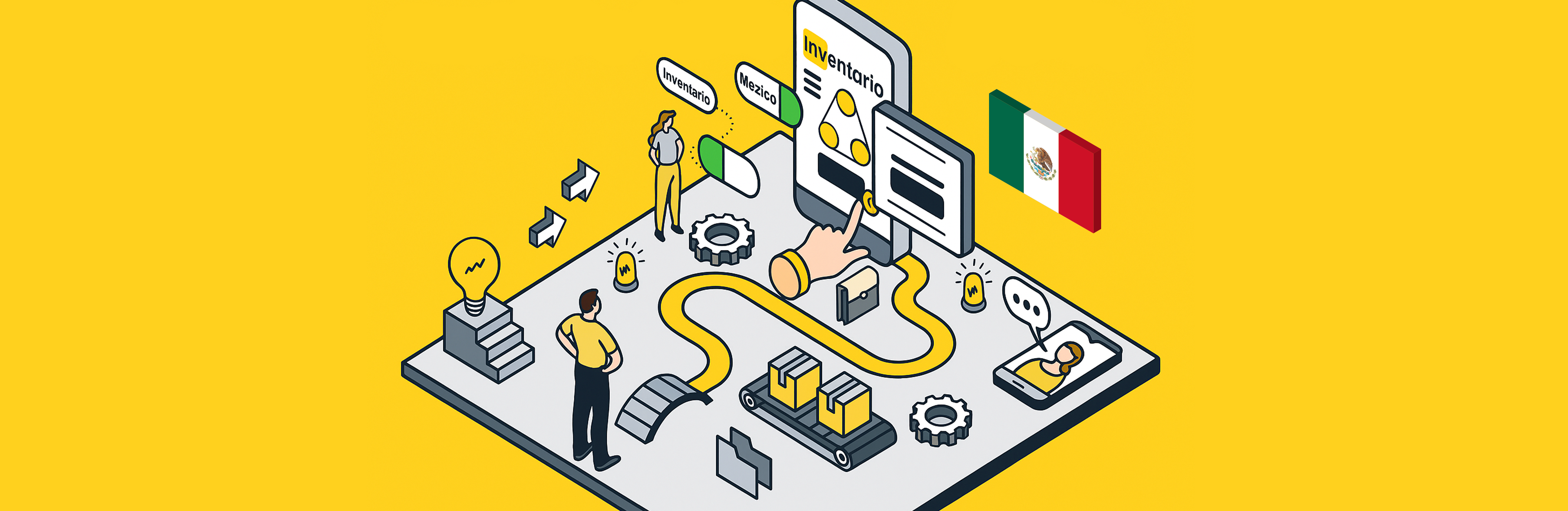 Usuario de Treinta llevando su inventario con un sistema