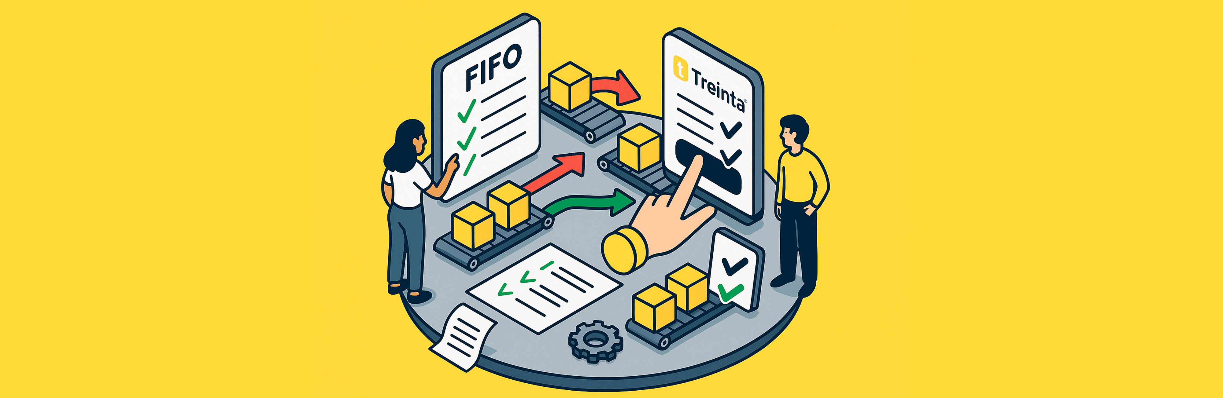 Usuario de Treinta llevando su inventario con un sistema