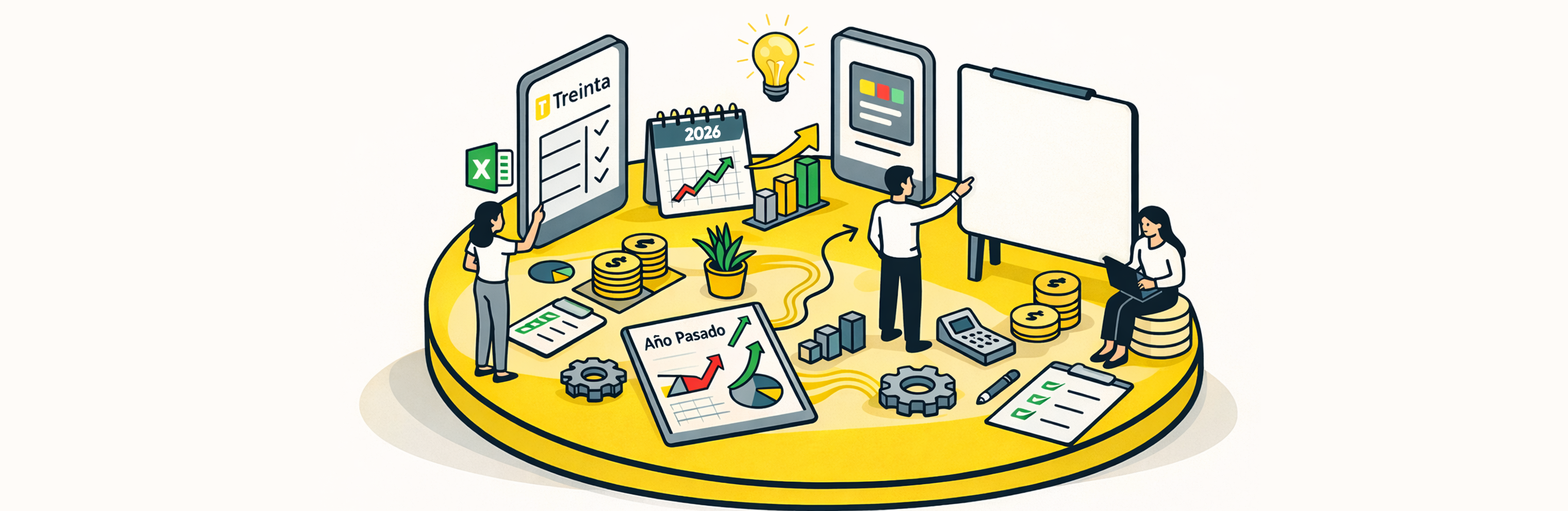 Usuario de Treinta llevando su inventario con un sistema