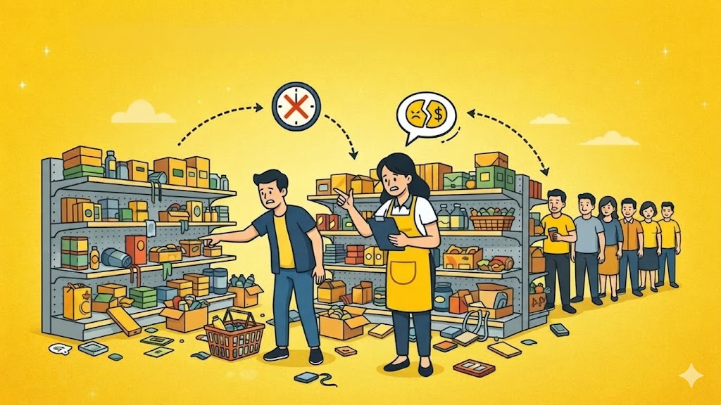 Usuario de Treinta llevando su inventario con un sistema