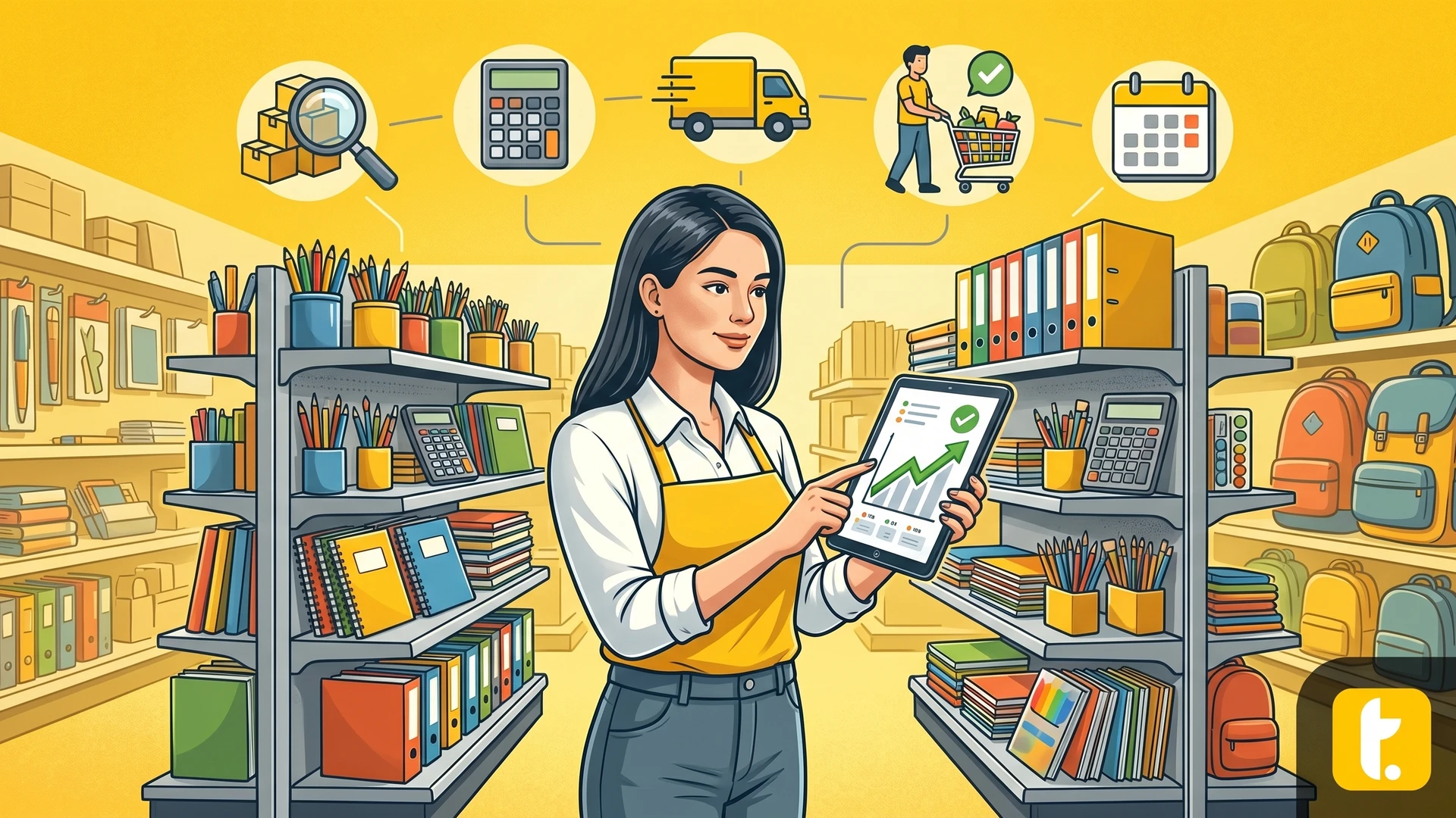 Usuario de Treinta llevando su inventario con un sistema