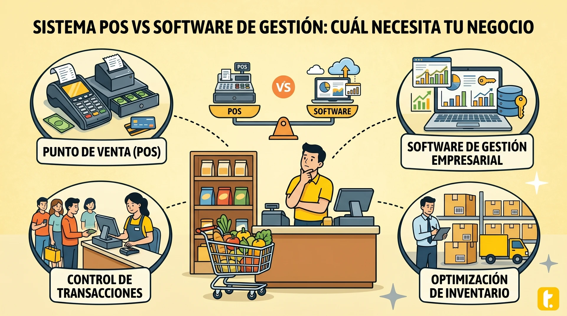 Usuario de Treinta llevando su inventario con un sistema