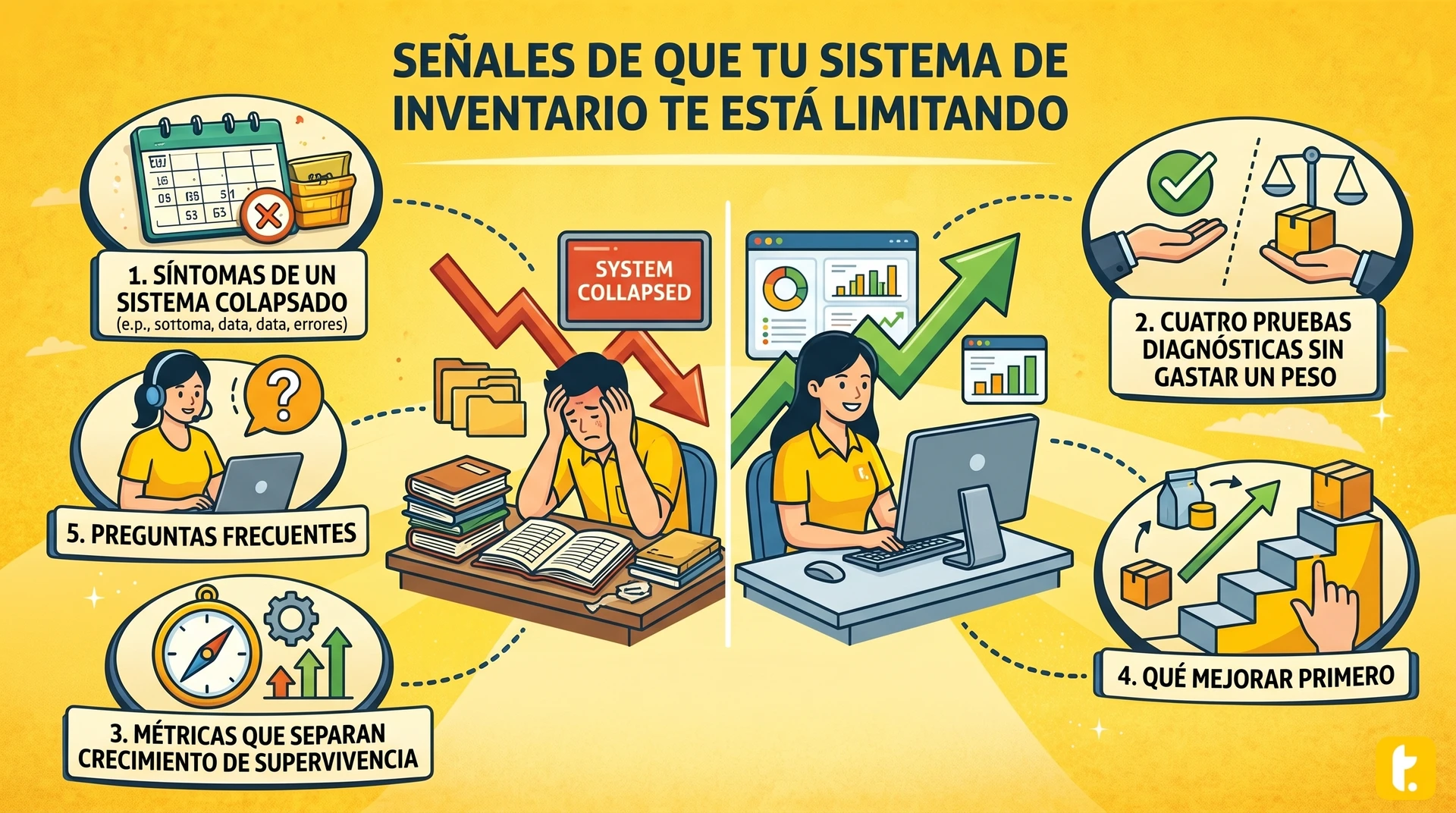 Señales de un sistema de inventario ineficiente que limita el crecimiento de tu negocio.