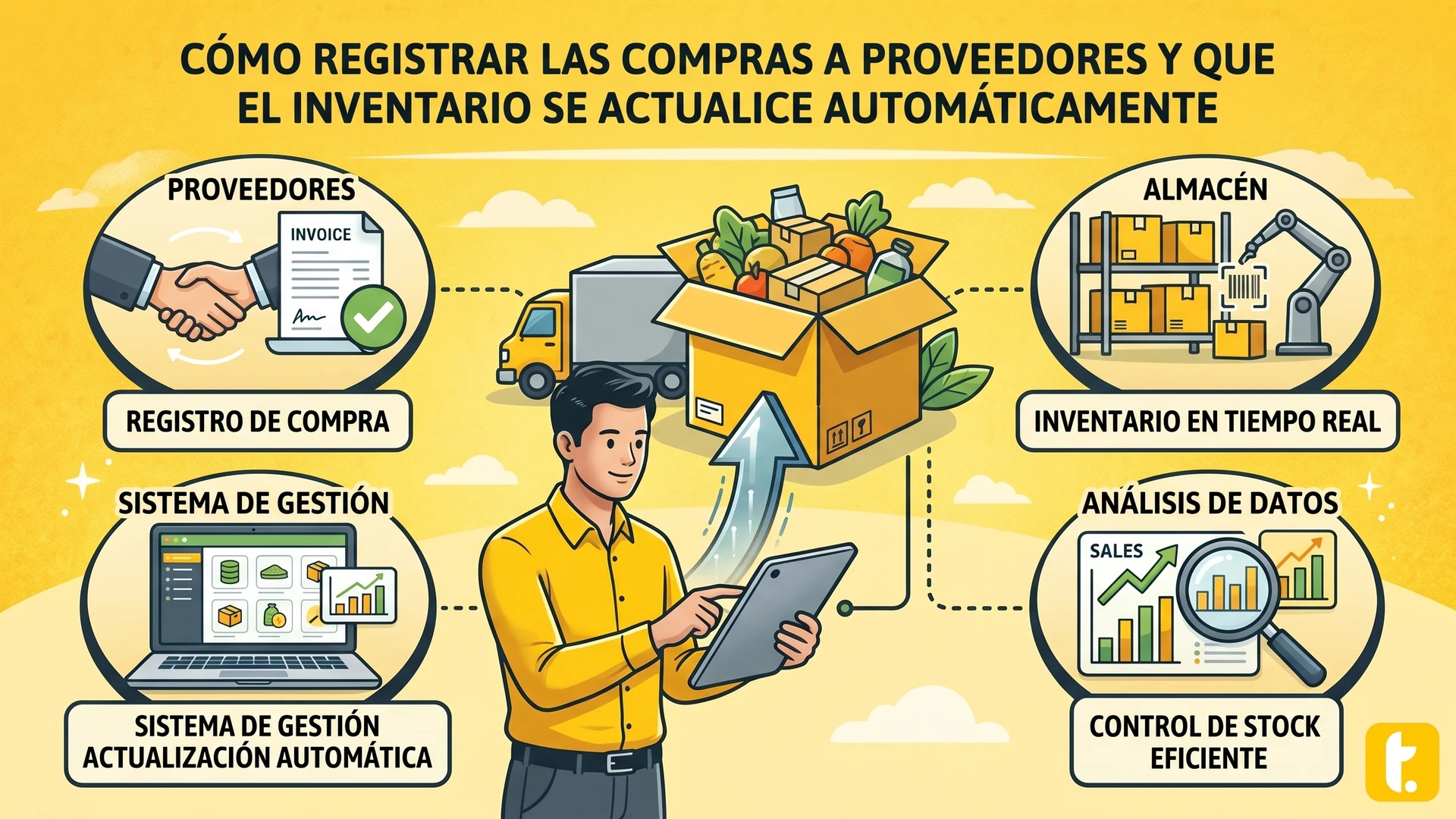 Usuario de Treinta llevando su inventario con un sistema