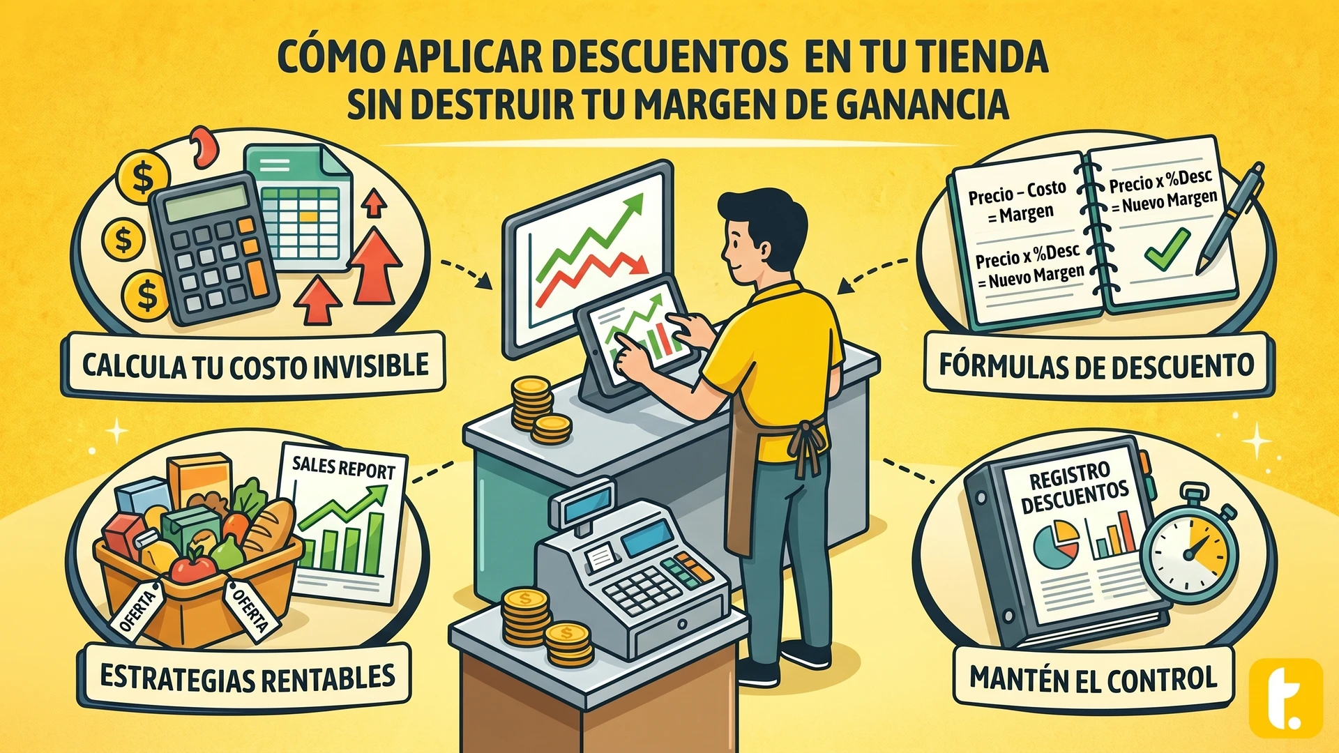 Usuario de Treinta llevando su inventario con un sistema
