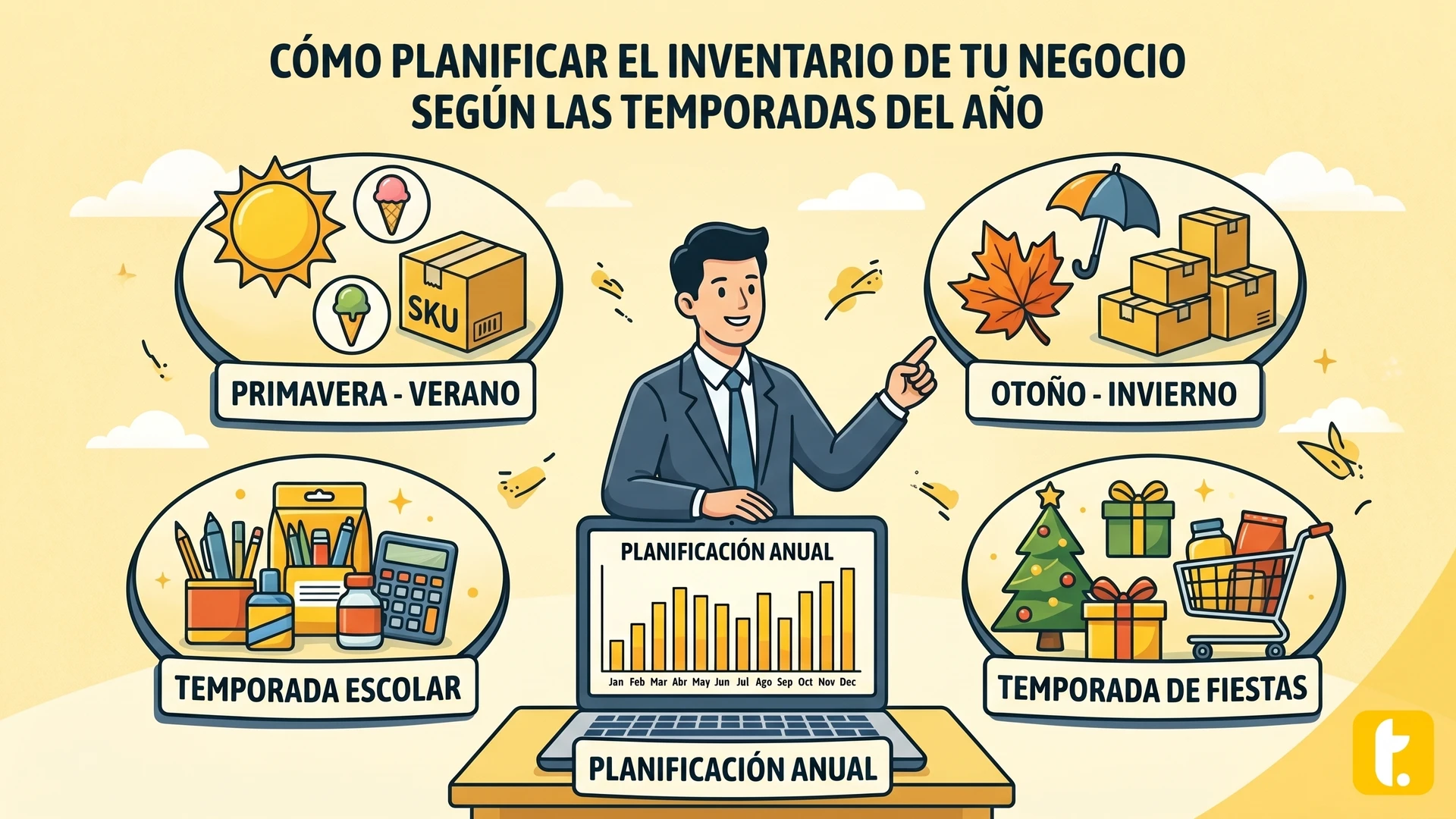 Usuario de Treinta llevando su inventario con un sistema