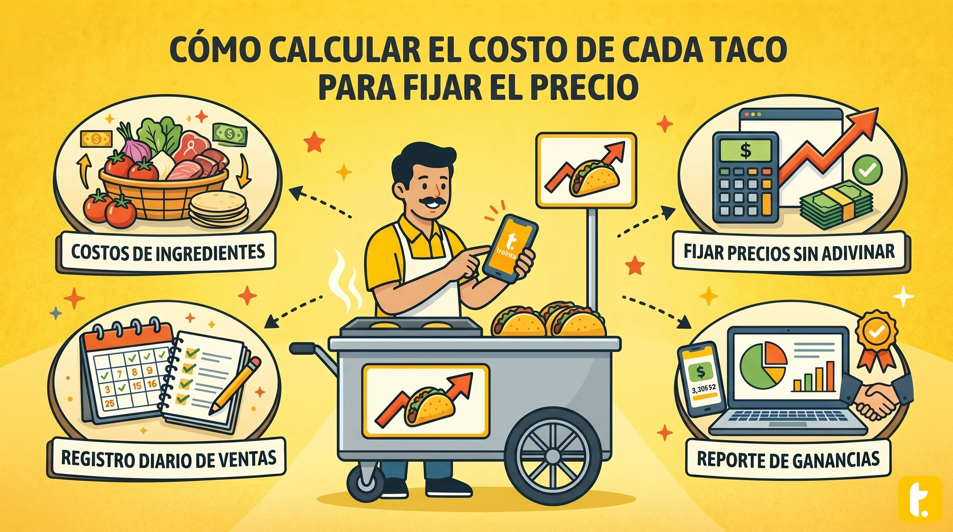 Usuario de Treinta llevando su inventario con un sistema
