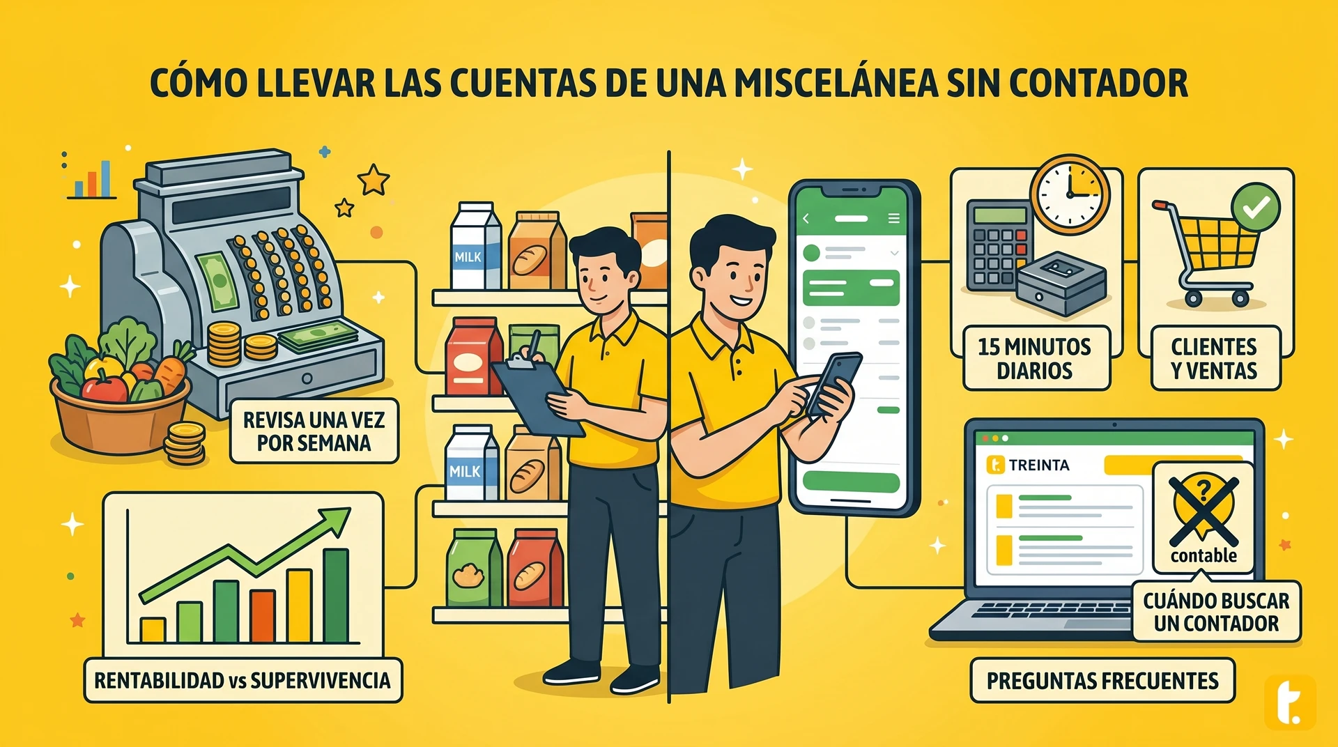 Portada del artículo Cómo llevar las cuentas de una miscelánea sin contador