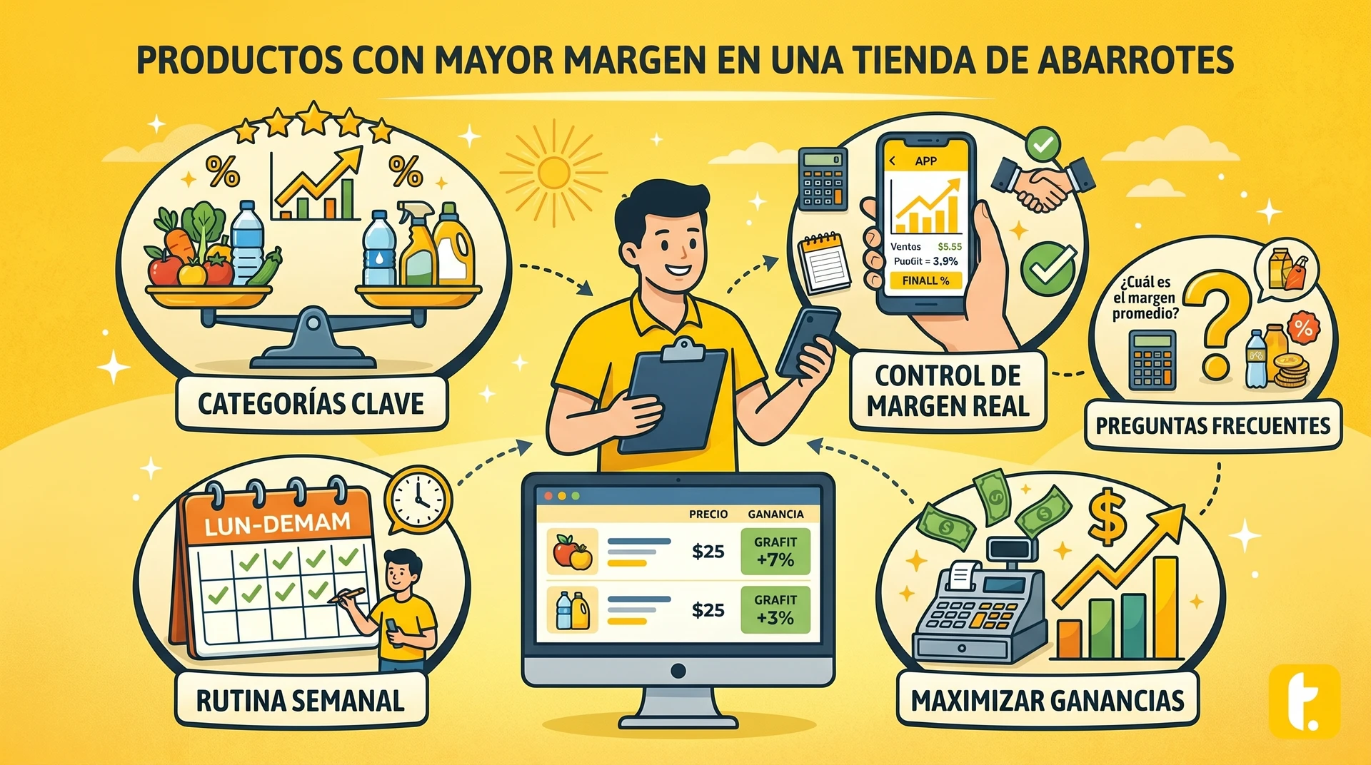 Usuario de Treinta llevando su inventario con un sistema