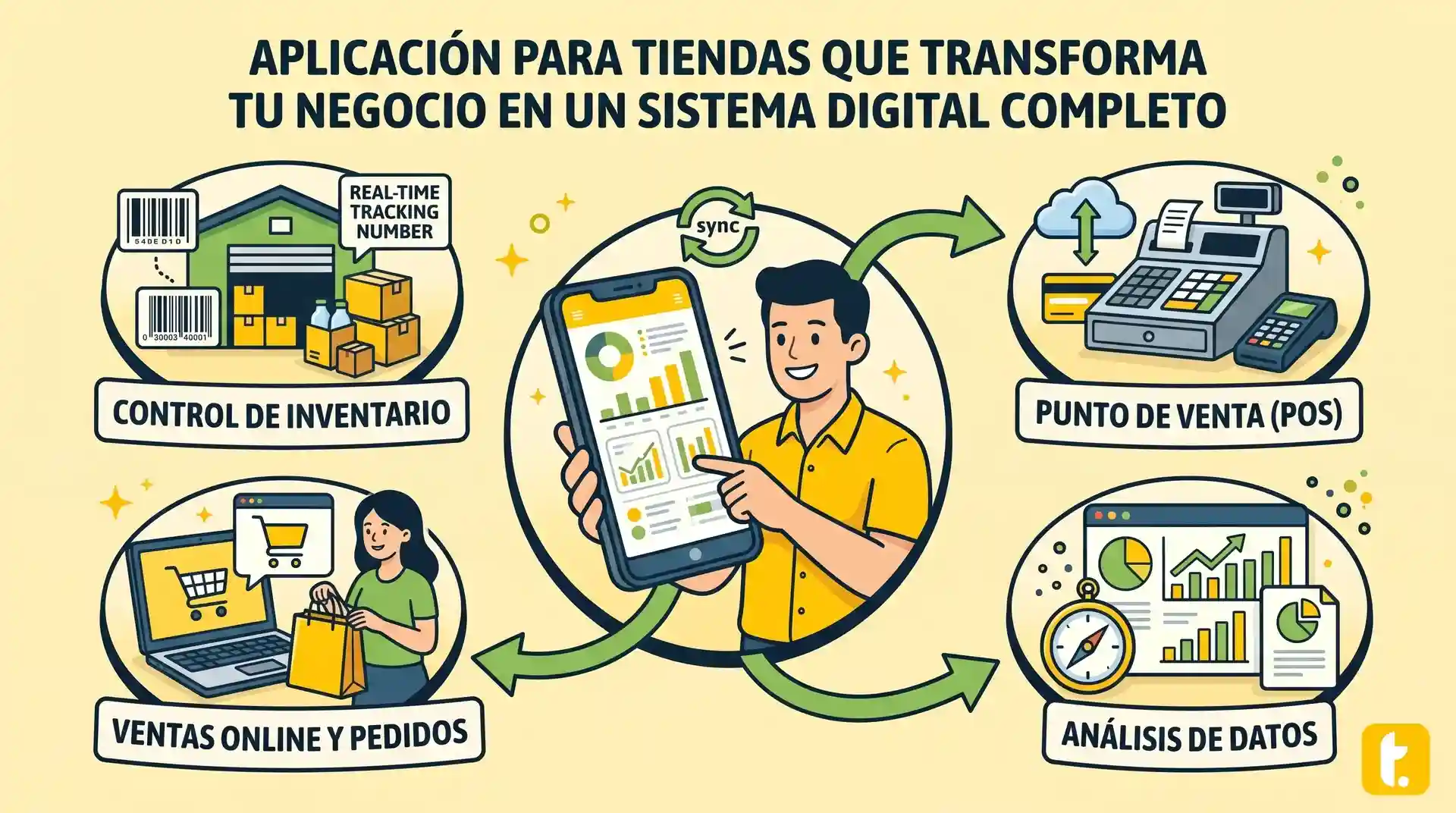 Usuario de Treinta llevando su inventario con un sistema