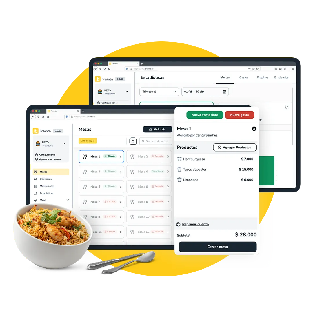 Ejemplo de gestión de inventario con la app Treinta