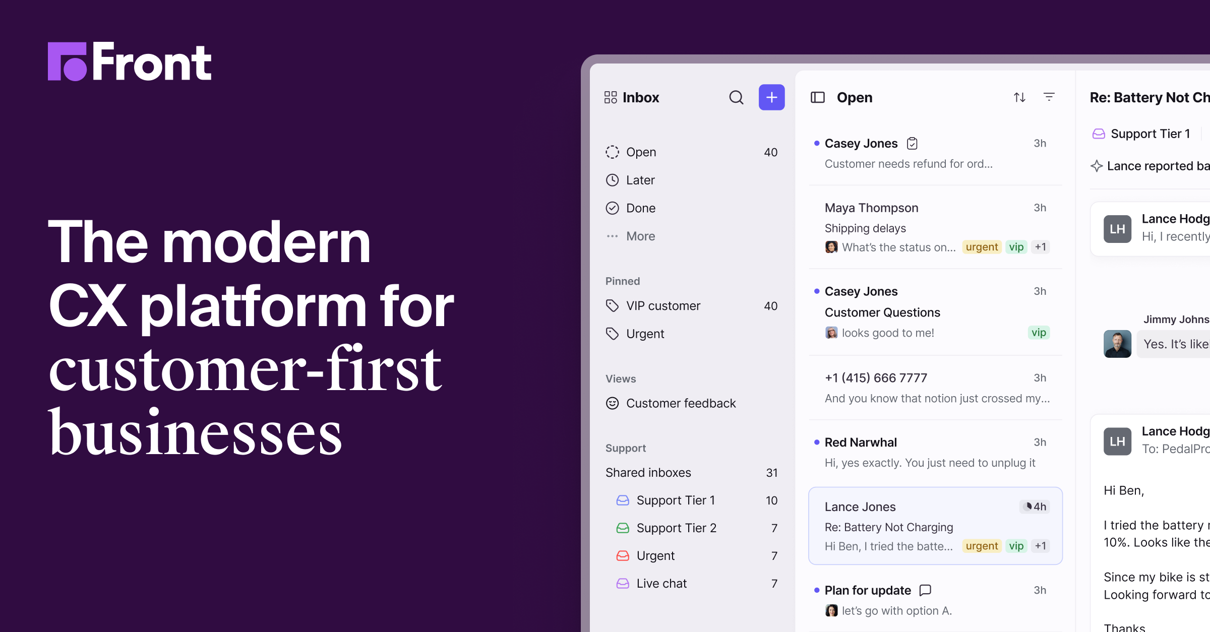 Front's shared inbox for team email