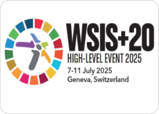 An illustration showing the WSIS 2025 event taking place in Geneva