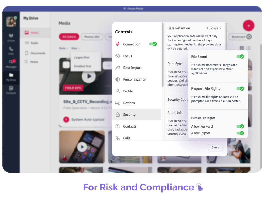 Secure and private citizen messaging alternative to foreign apps, empowering national programs with RealTyme's sovereign and secure communication platform.