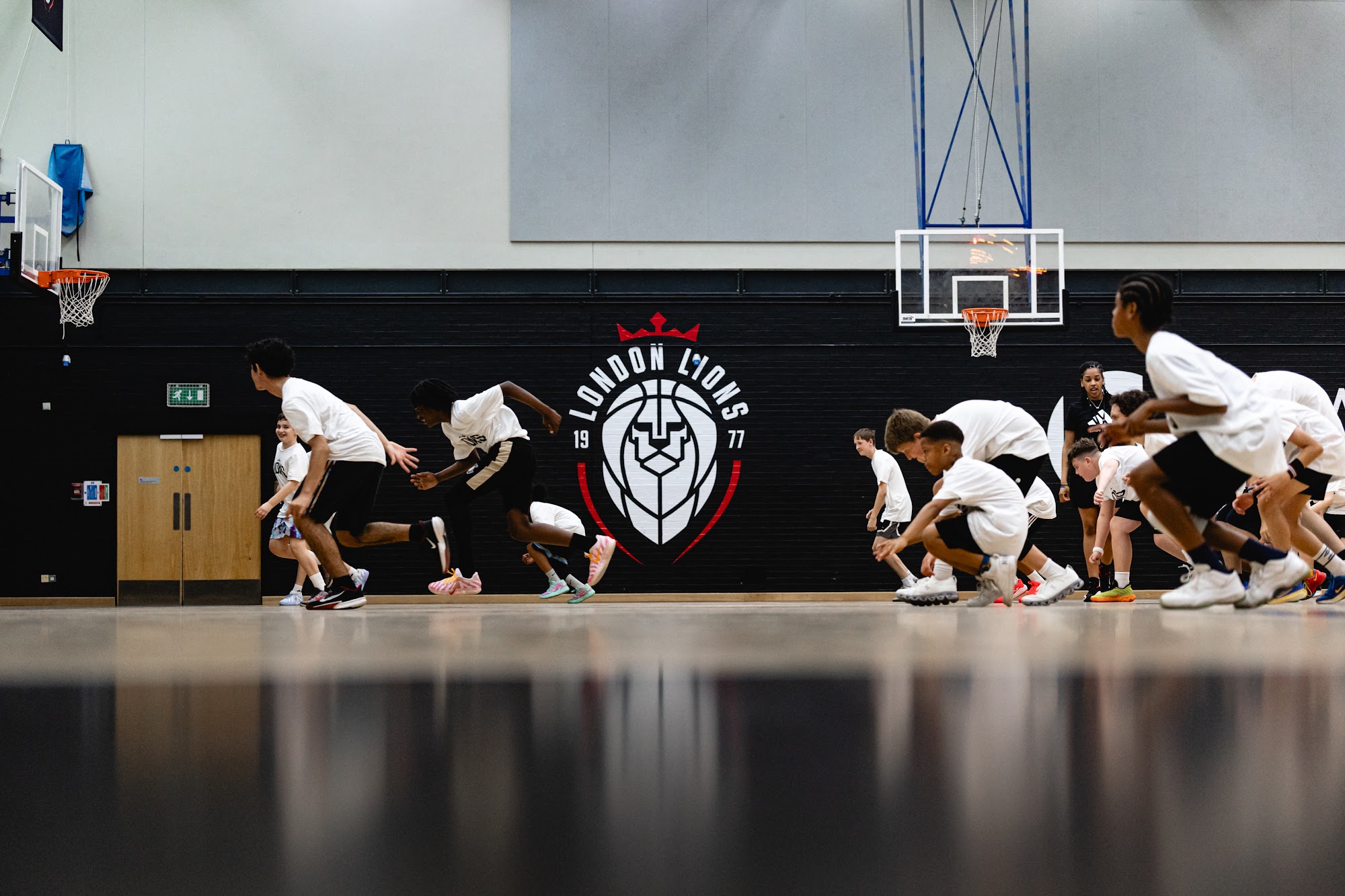 Young players at a London Lions camp at New City College Hackney