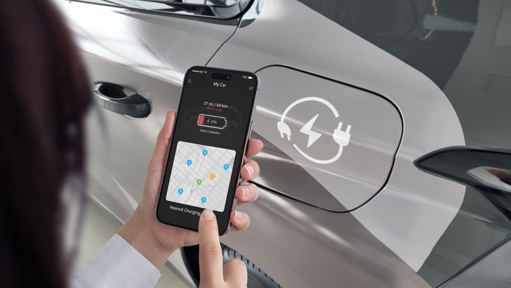 driver using a charging app