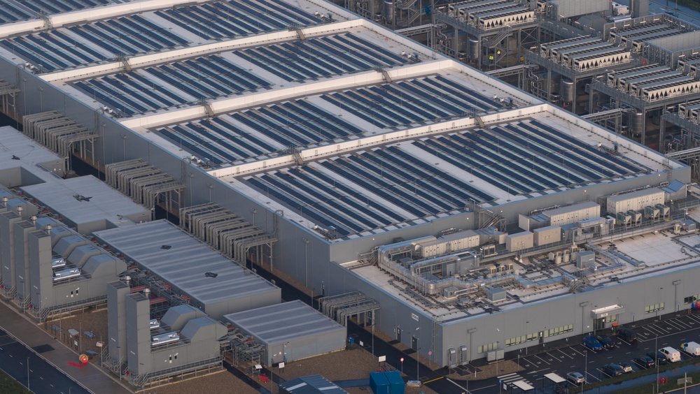 data centre with solar roof