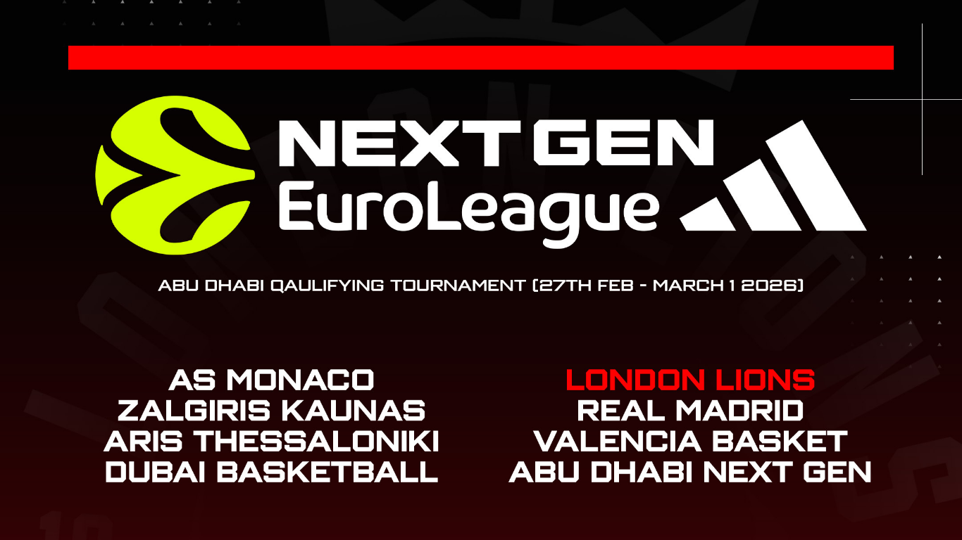 LONDON LIONS CONFIRMED FOR ABU DHABI STOP OF 2026 ADIDAS NEXTGEN EUROLEAGUE TOURNAMENT