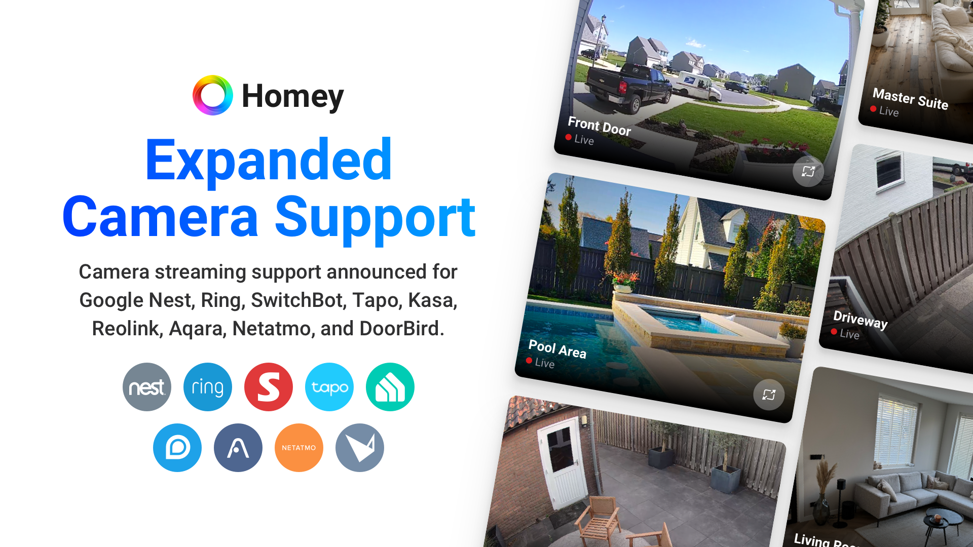 Utökat kamerastöd för Homey med Reolink och Aqara