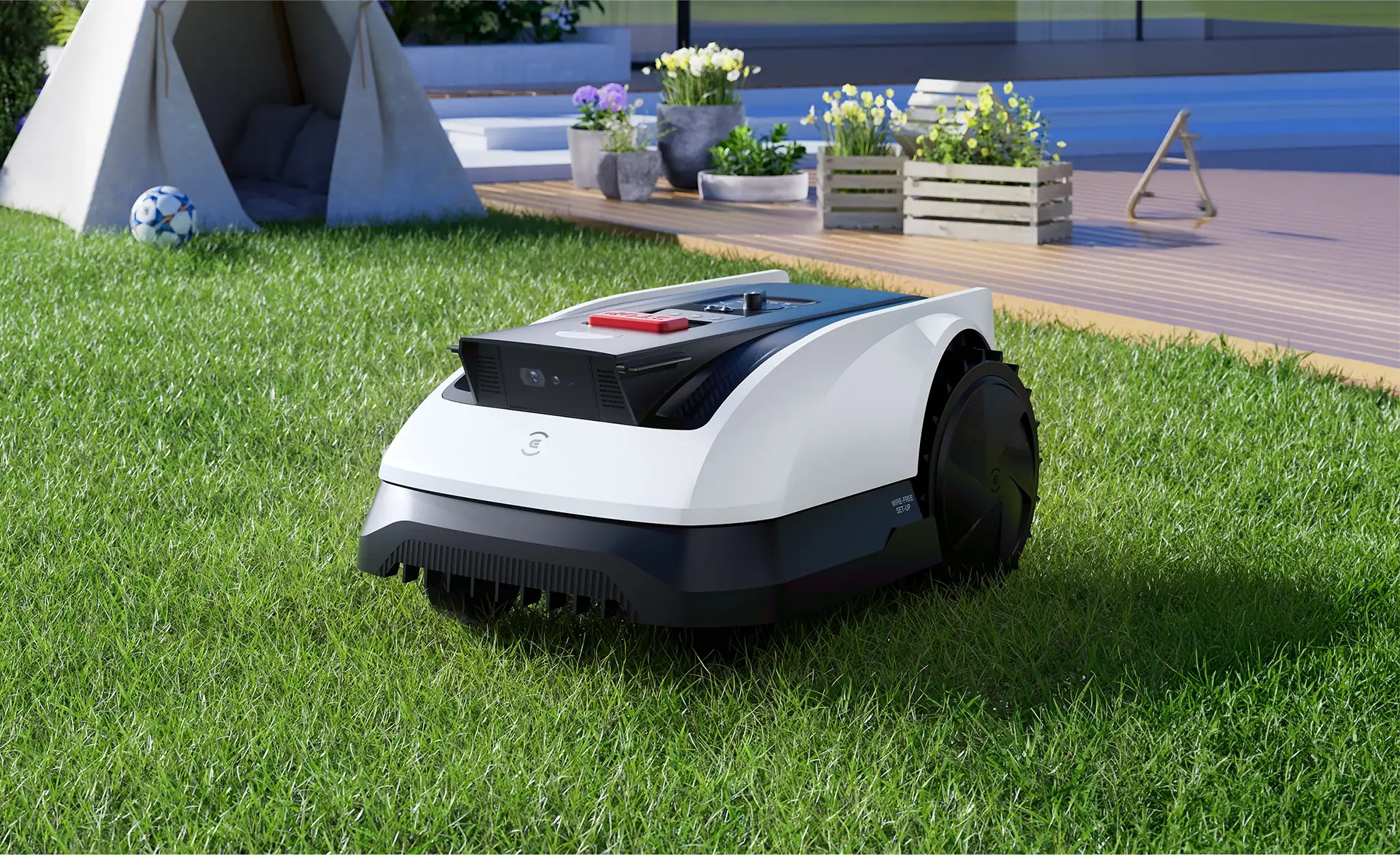 Ecovacs Goat O800 RTK – robotgräsklippare på en gräsmatta