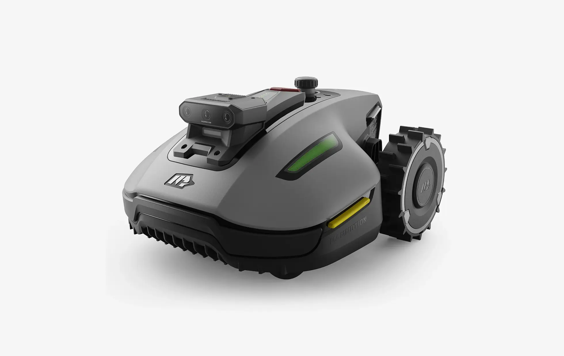 Mammotion Yuka Mini 2 – robotgräsklippare mot ljusgrå bakgrund