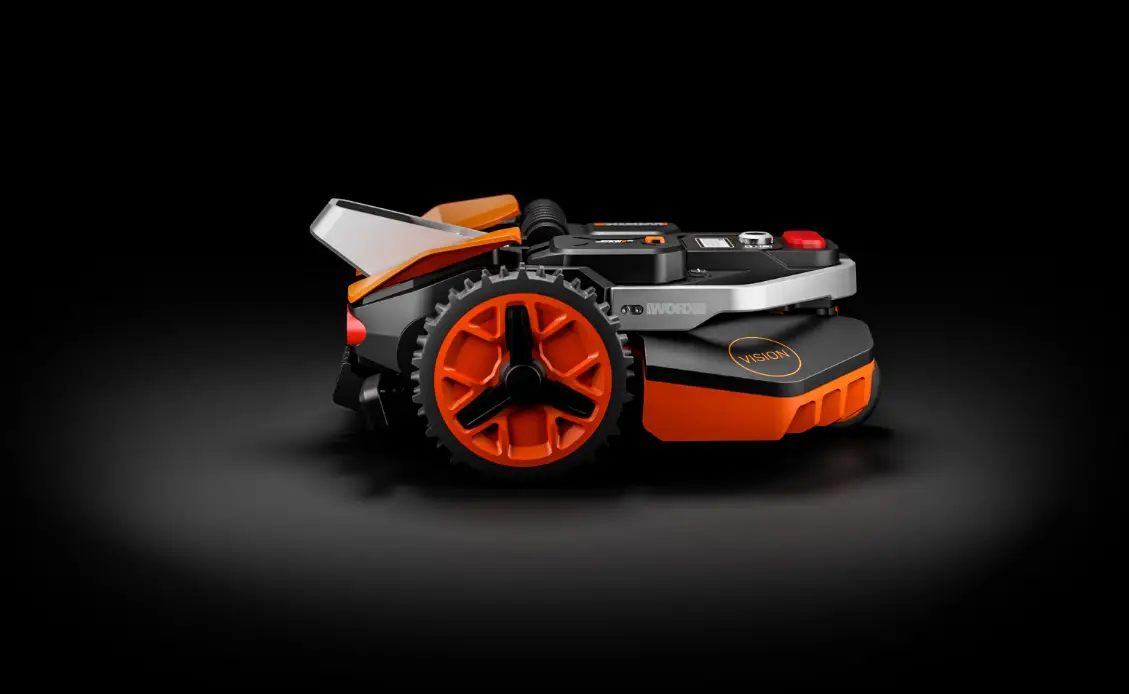Worx Landroid Vision L1300-WR213E – robotgräsklippare mot svart bakgrund