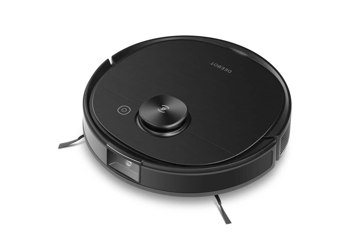 Ecovacs Deebot Ozmo T8 Aivi – robotdammsugare mot vit bakgrund