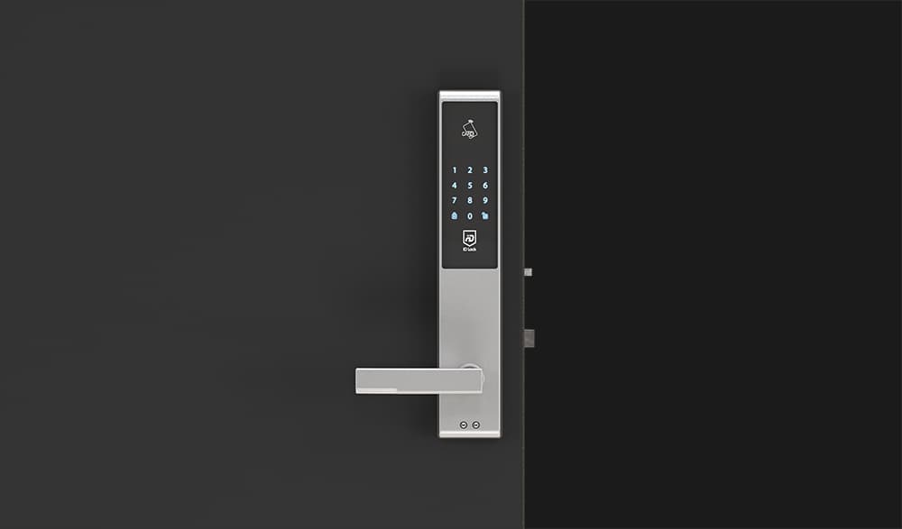 ID Lock 150 – smart dörrlås monterat på en dörr