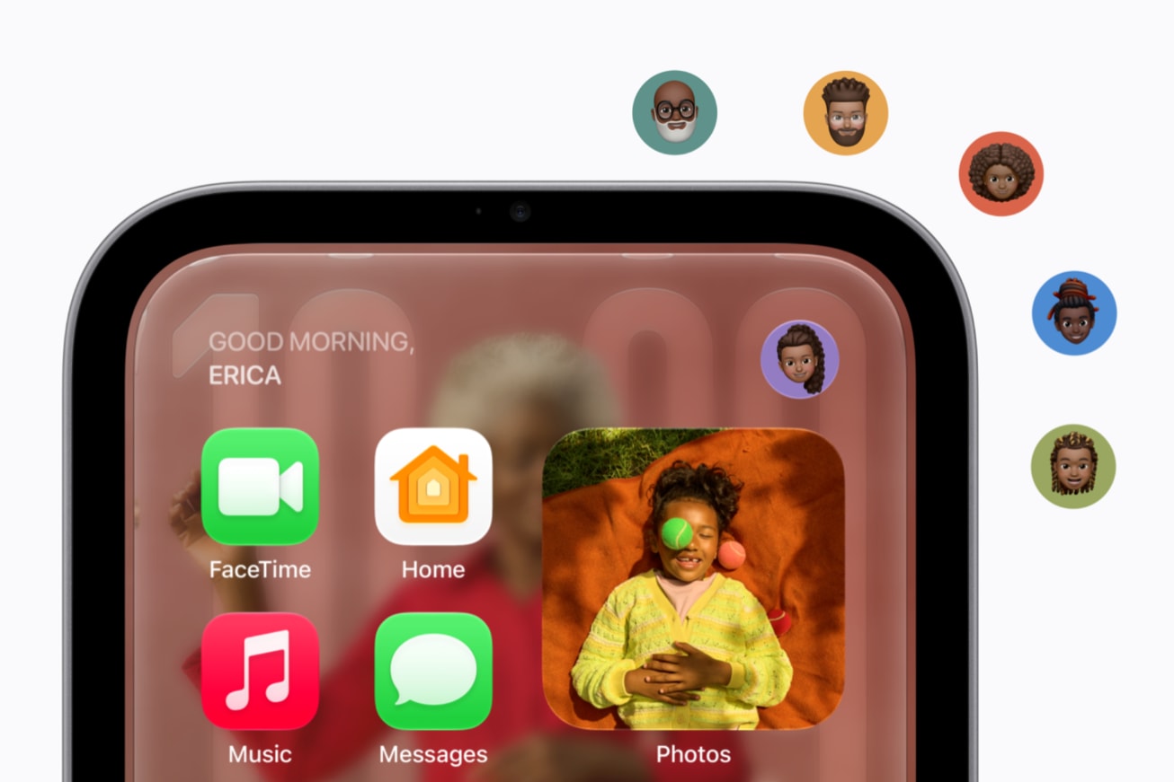 Apple HomeView – personlig hemskärm med användarigenkänning, närbild