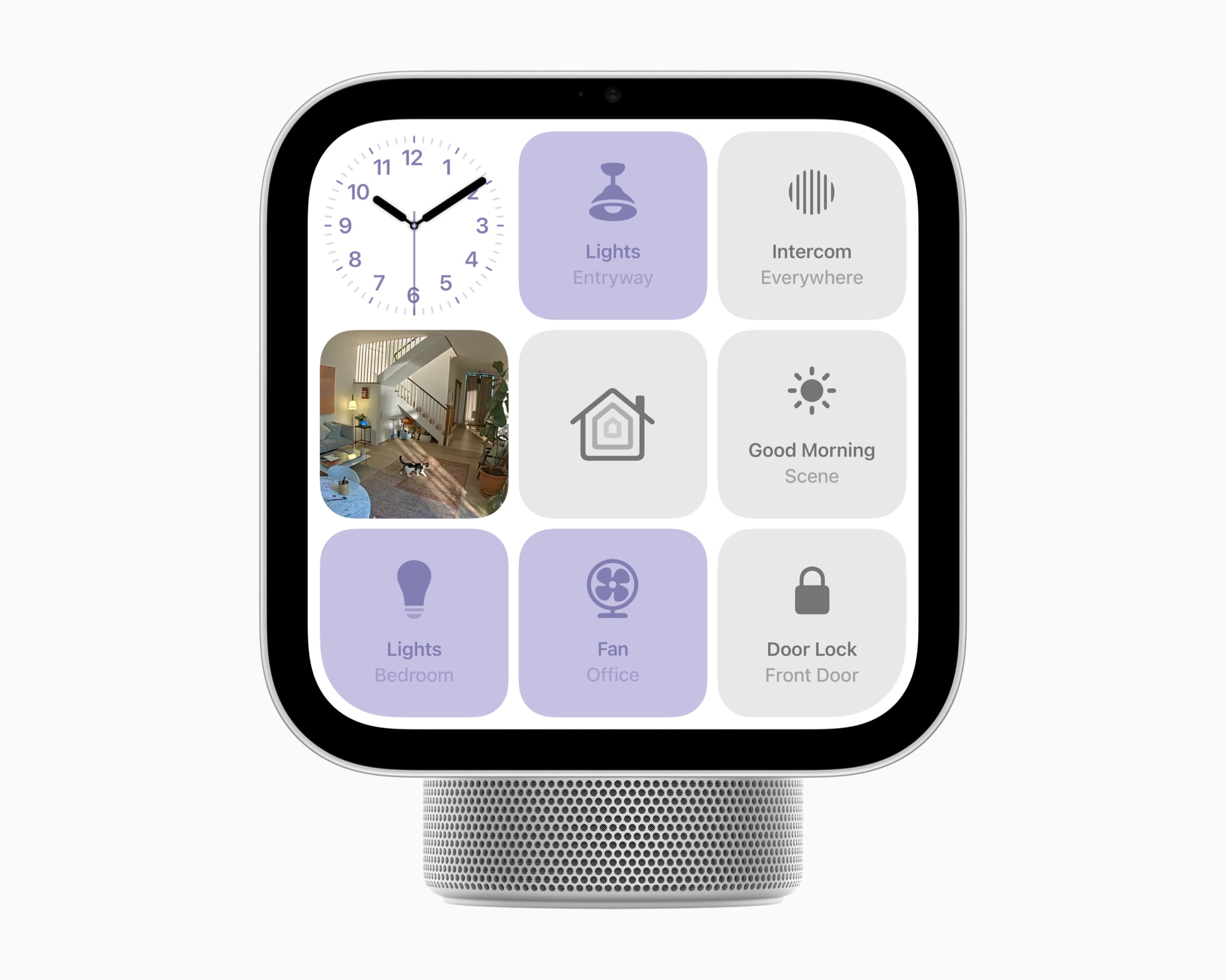 Apple HomeView – styrning av smarta hem-tillbehör på skärmen, framifrån