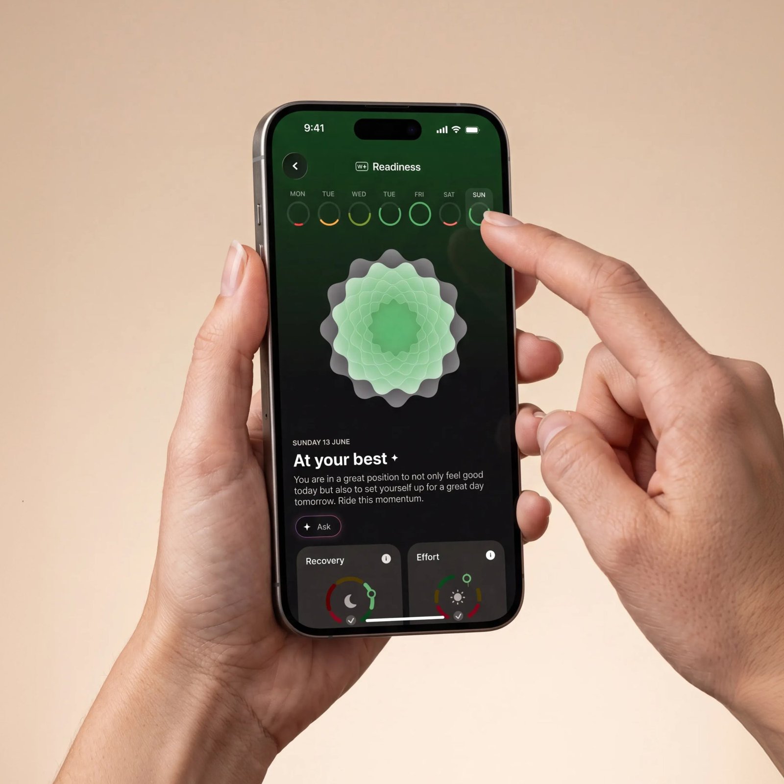 Withings+ – app med dagsformspoäng i mobilen, ovanifrån