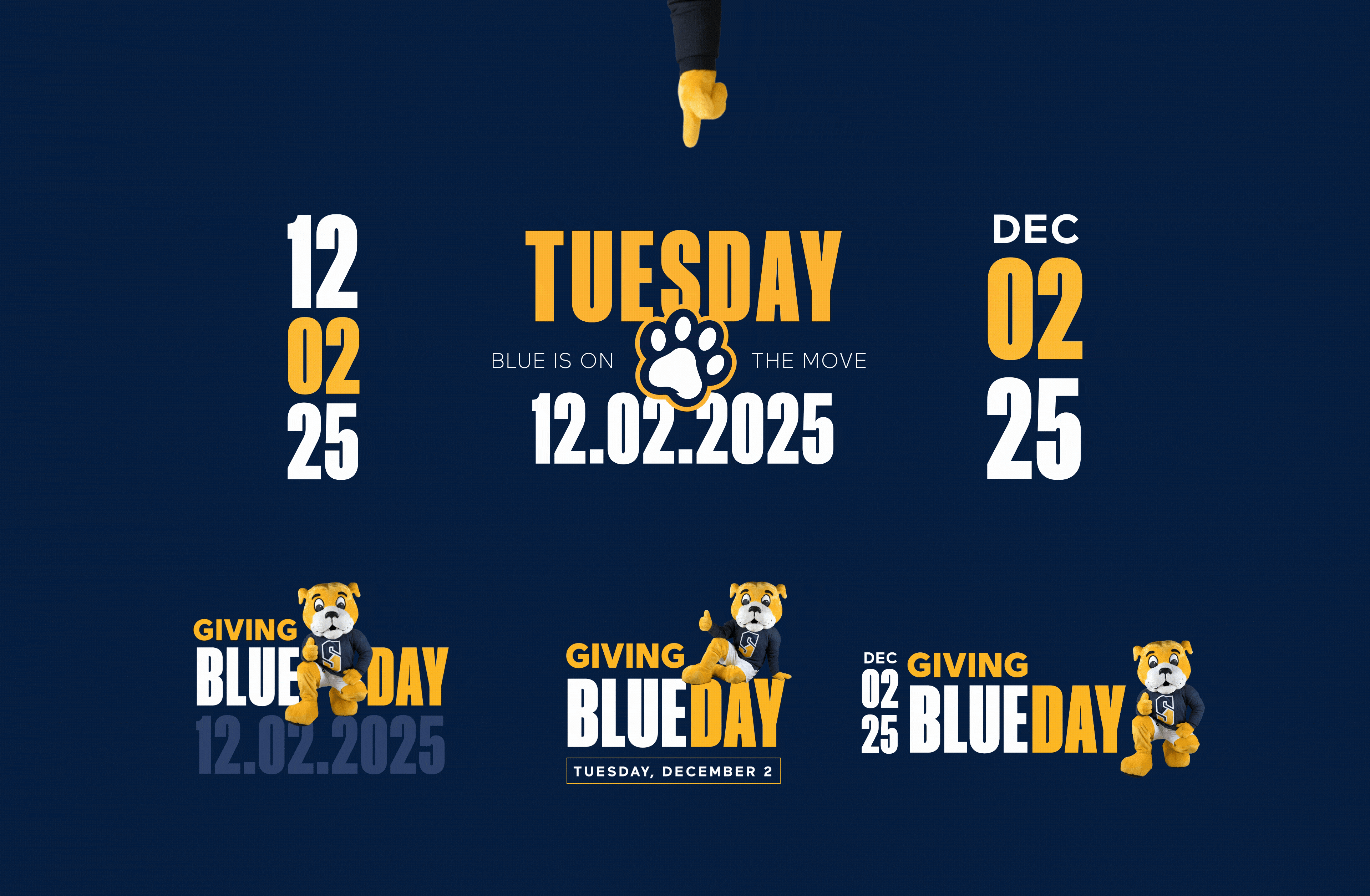 Giving BLUEday logo design