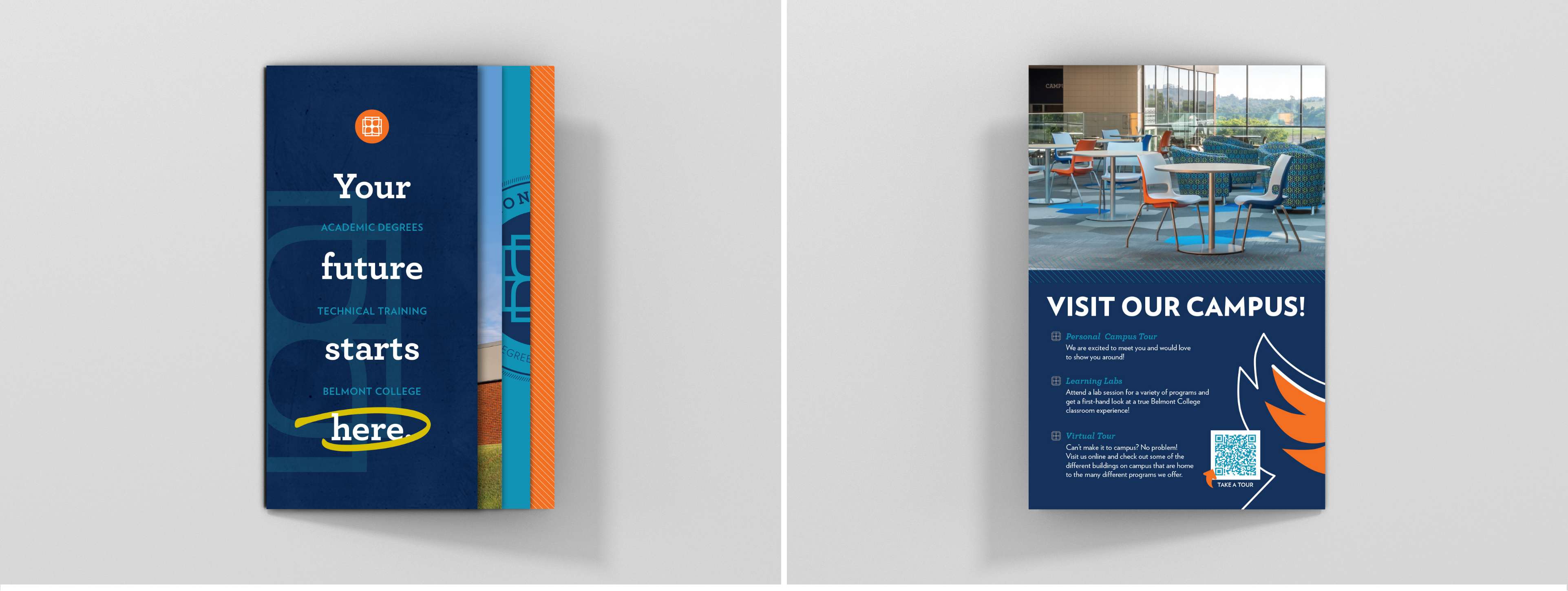 Stepped accordion admissions brochure