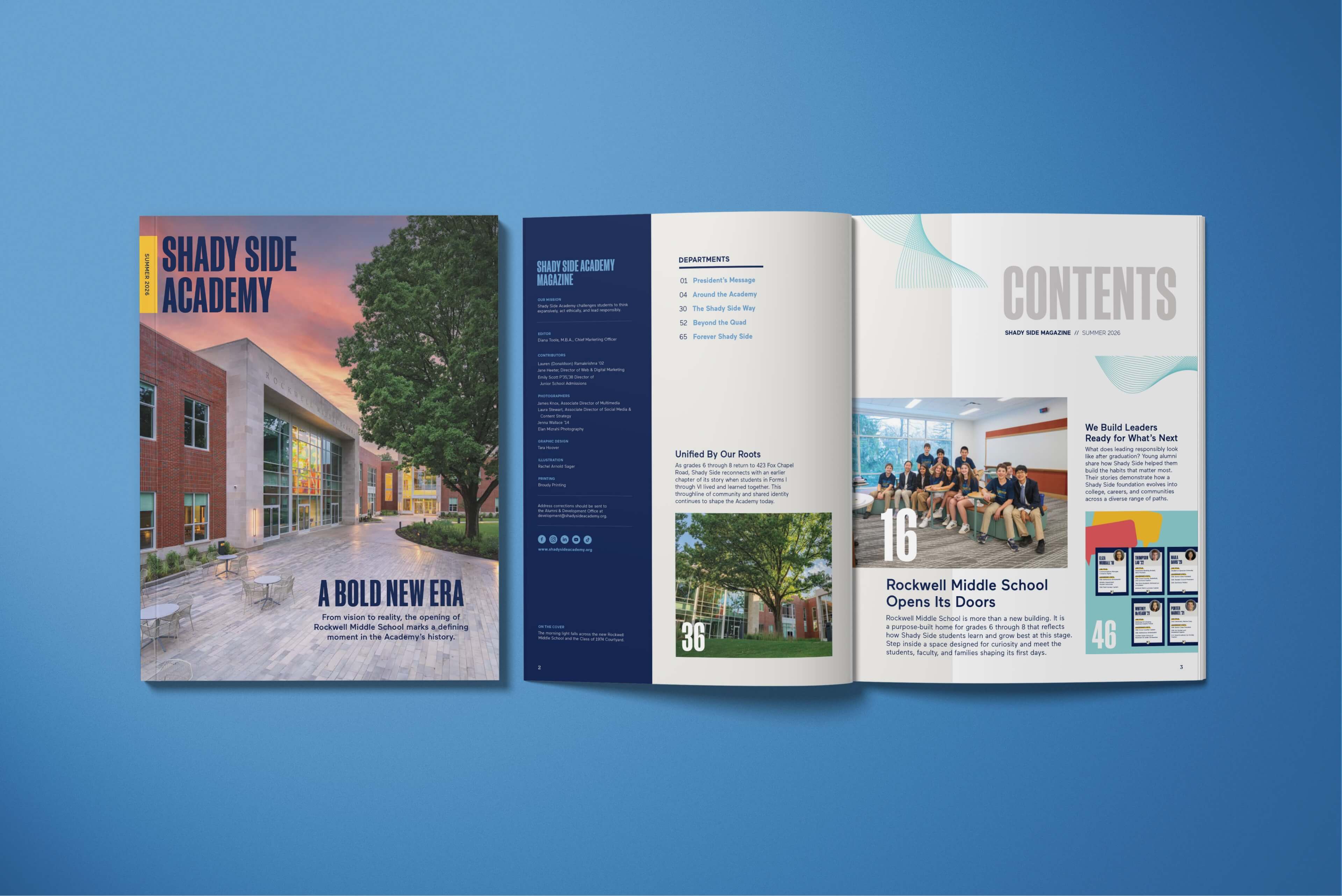 Giving a private school magazine a glow up for the future.