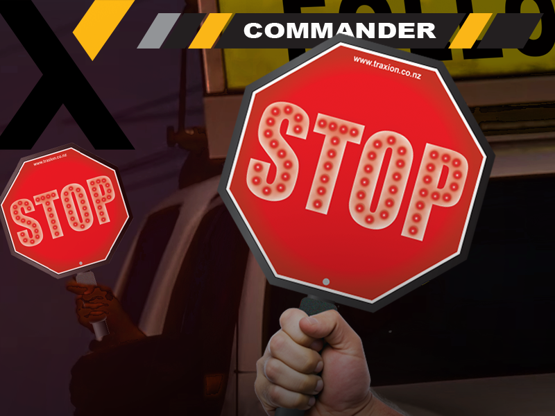 Traxion LED STOP GO PADDLE HEAVY HAULAGE SIGN