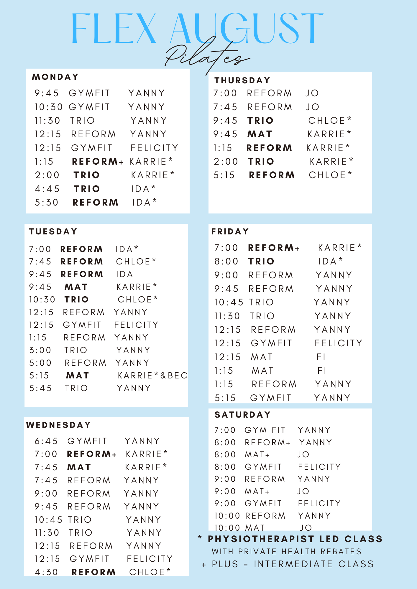 FLEX GYM PhysioFit Classes