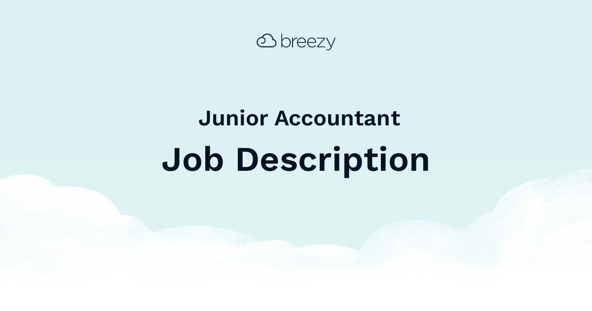 A Junior Accountant job description template to hire for your Accounting department.