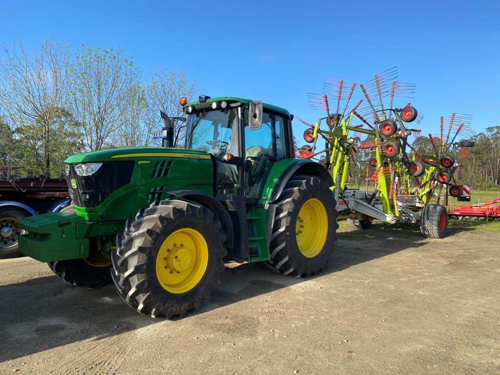tractor with rake