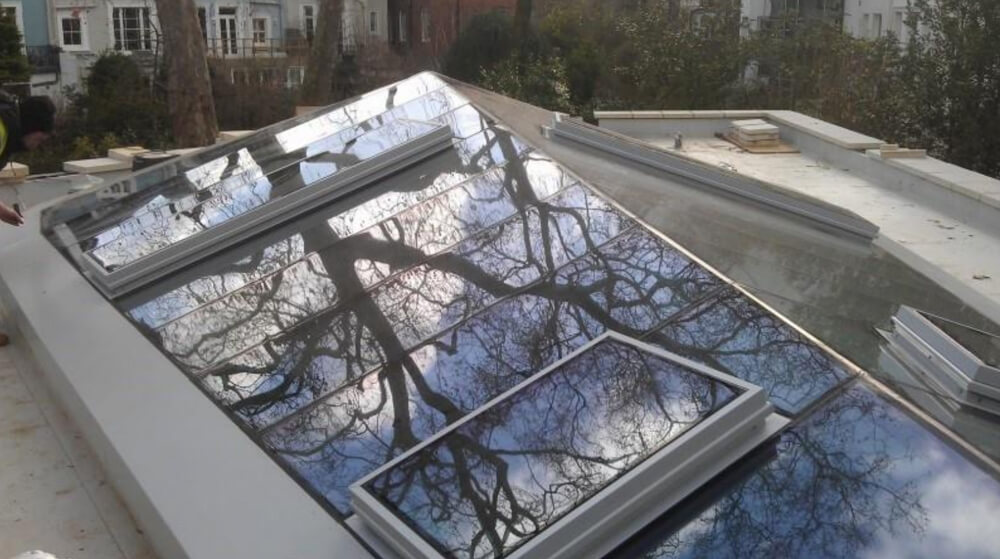 Rooflight installation at a high-end residential property in the exclusive area of Holland Park London