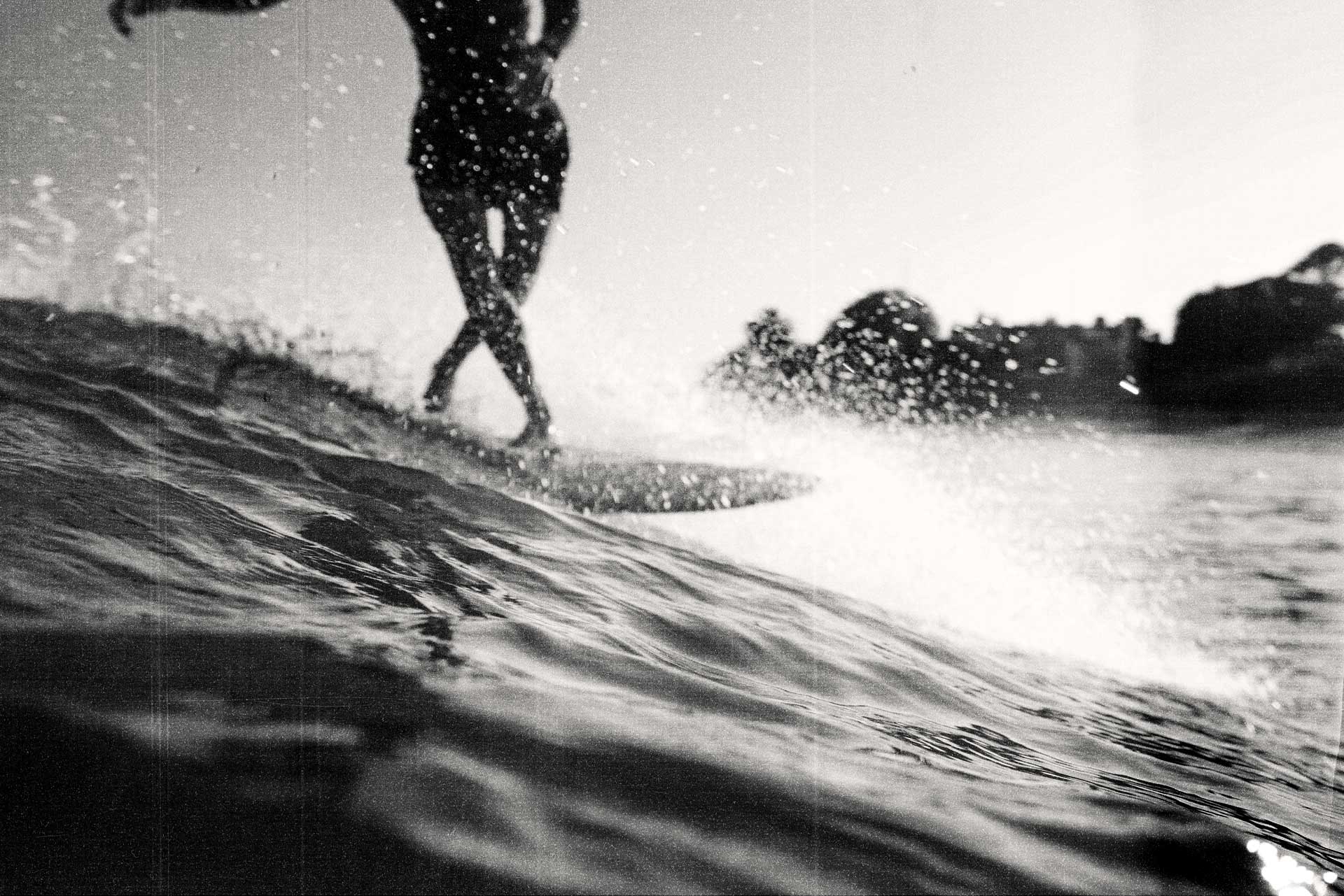 Longboard surfing