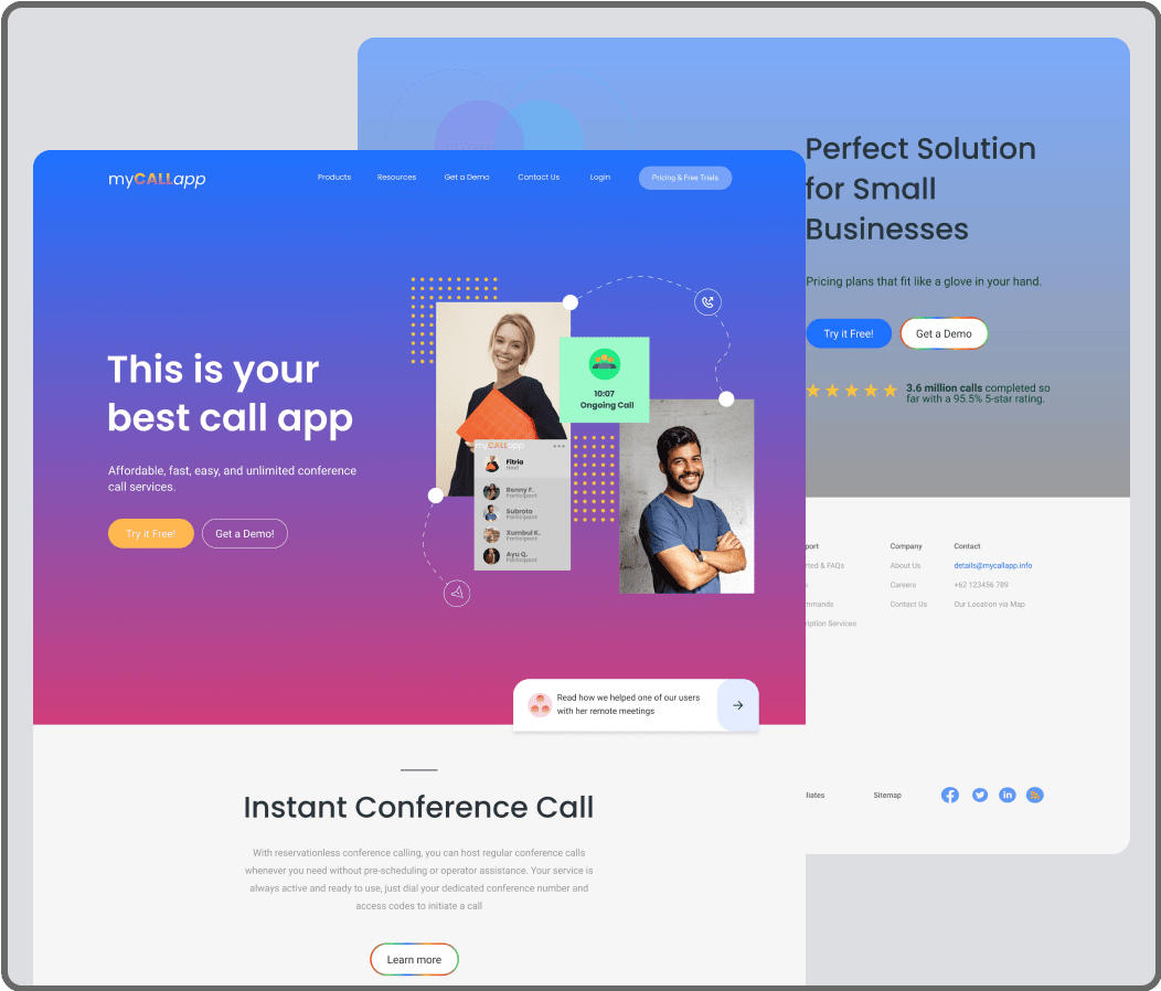 A mockup of a project