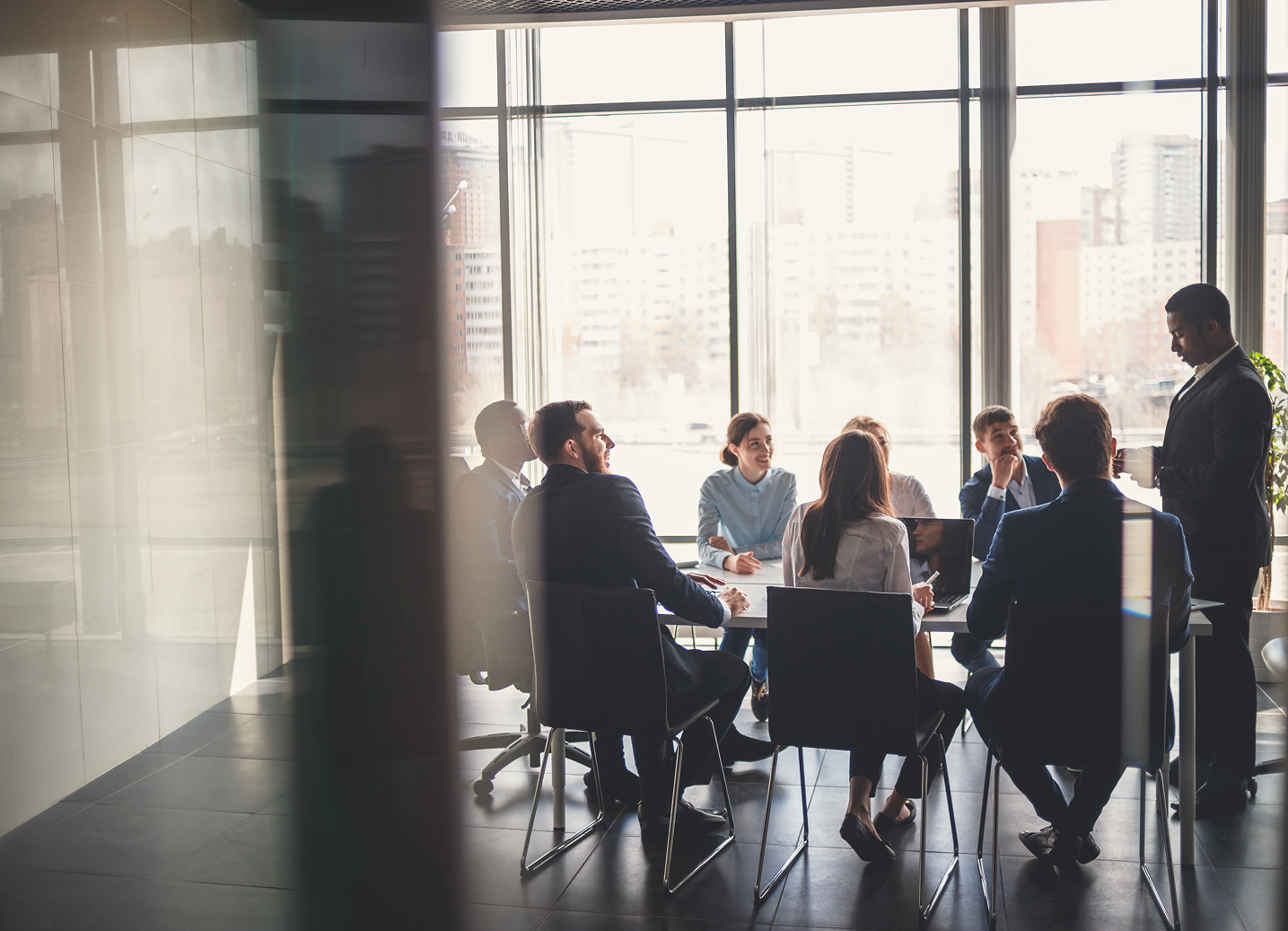 Business owner combining cyber insurance and cybersecurity