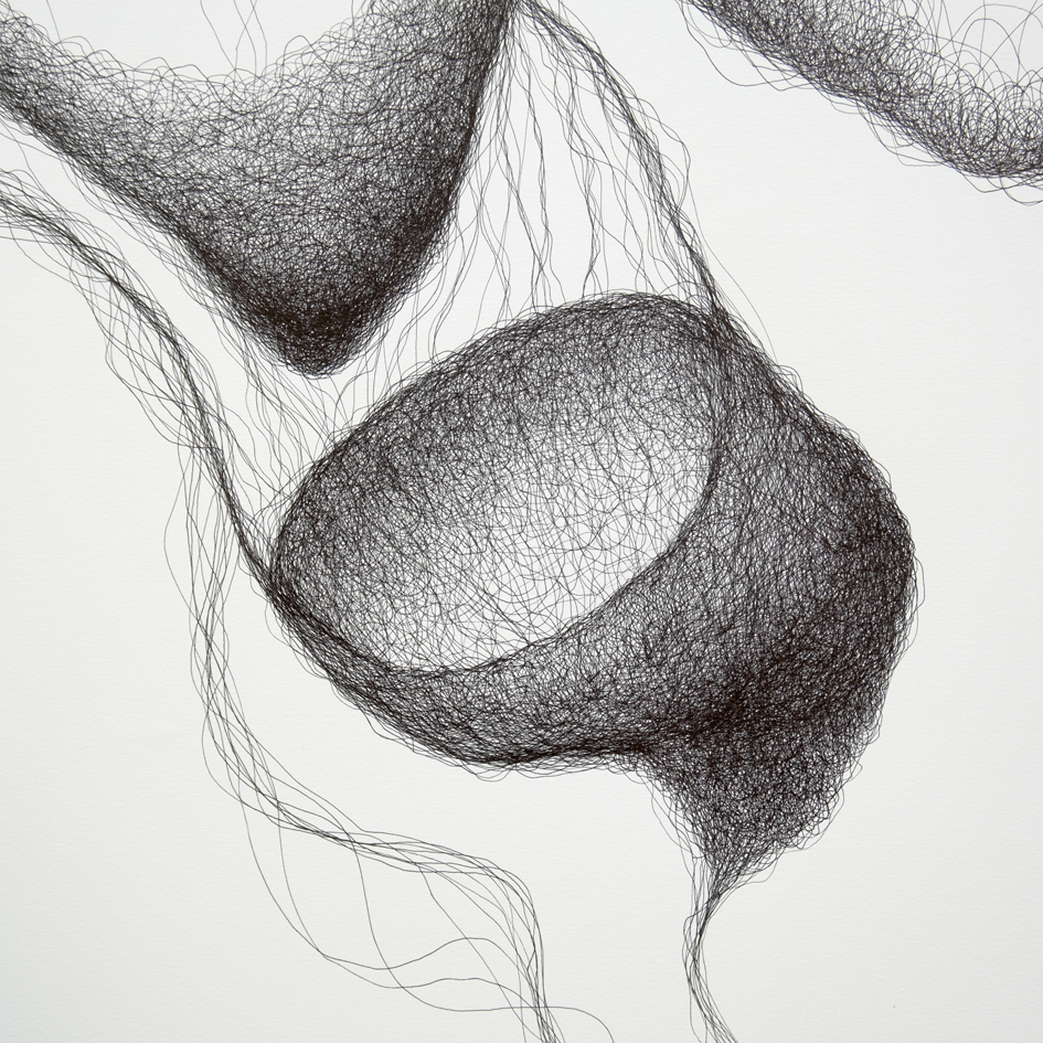 ohne Titel (Ausschnitt), 2023, Pigmentliner auf Papier, 200 x 150 cm